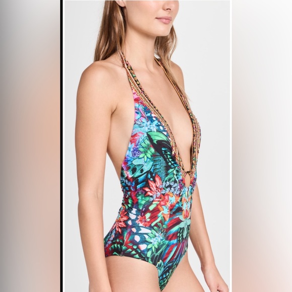 Camila Ring Detail Plunge V One Piece, X-Small, $359 - Picture 6 of 16